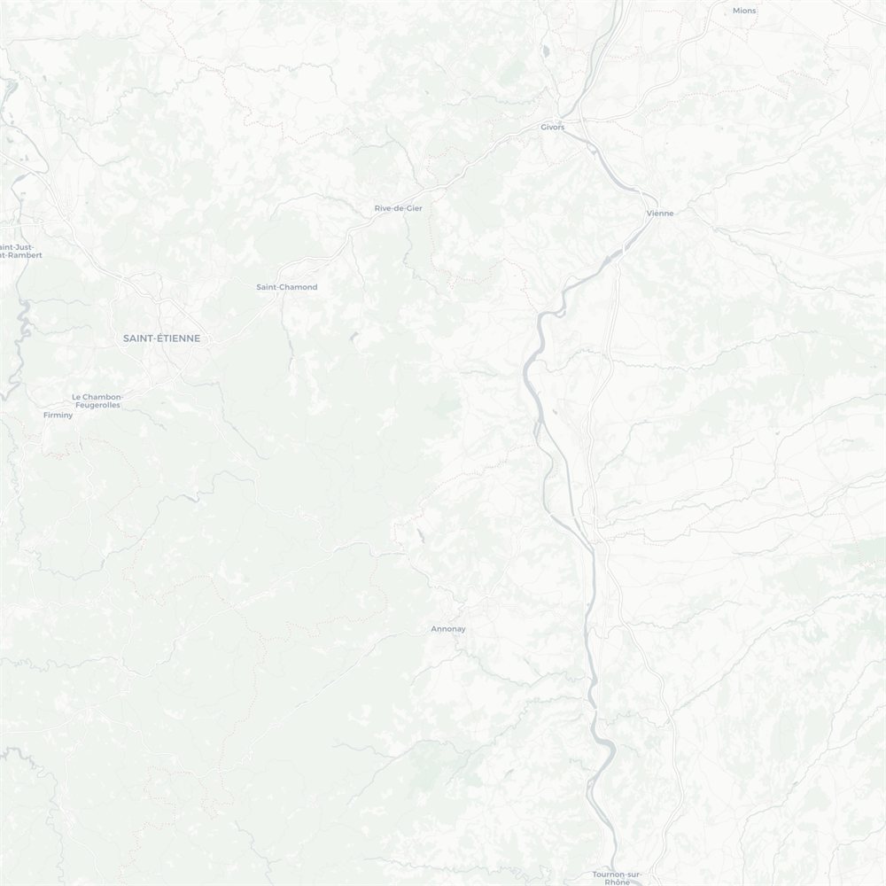 Carte de la zone d'intervention autour de Véranne, dans le Pilat